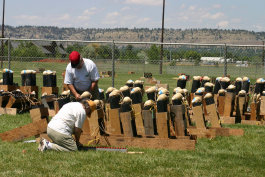 Fireworks display set up